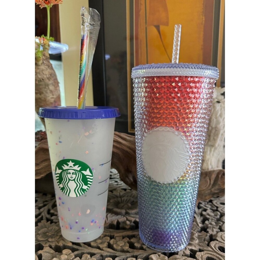 Starbucks Rainbow Studded Venti 24oz Tumbler 2020 Pride Reuseable Confetti